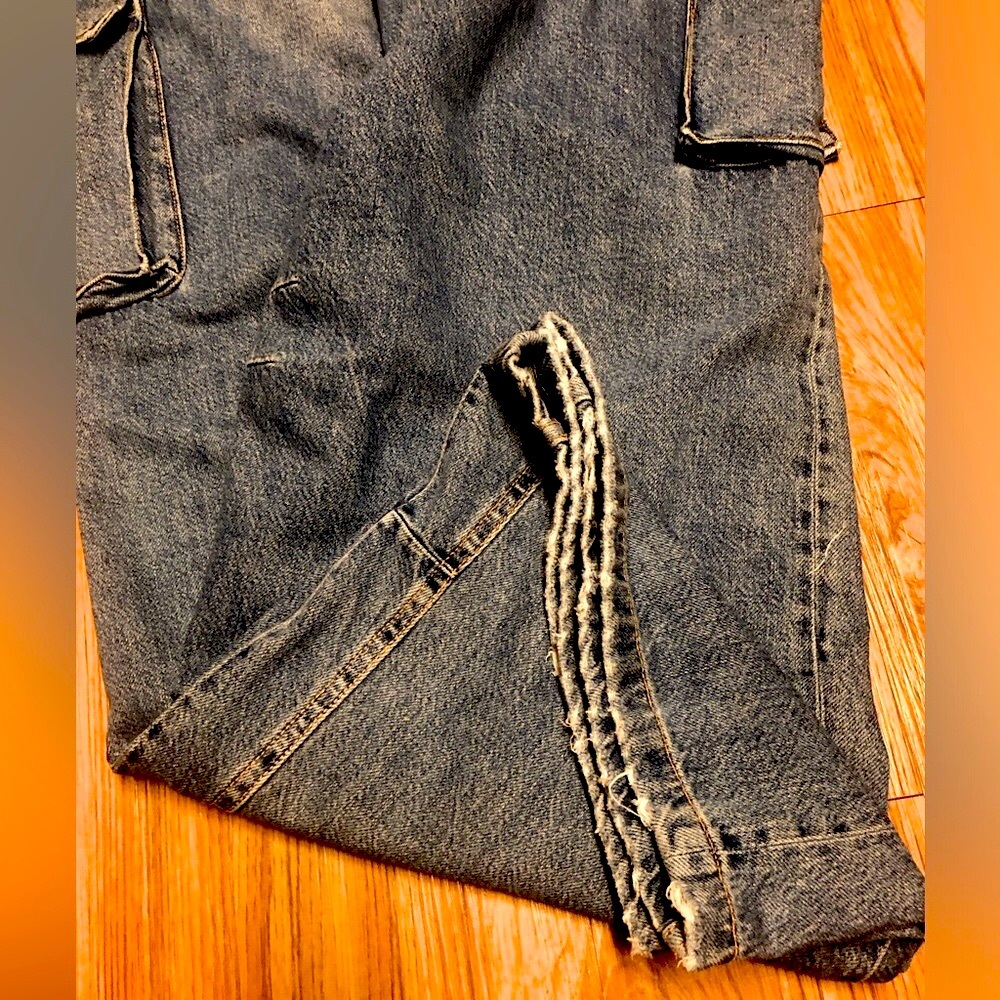 Zara TRF Denim Cargo Overalls - Picture 10 of 11